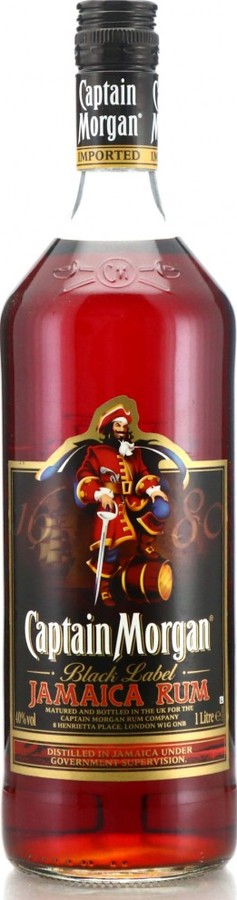 Captain Morgan Black Label Rum 40% 1000ml