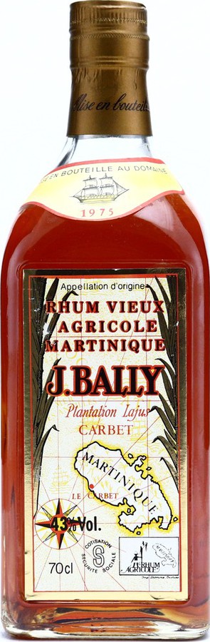 J.Bally 1975 Plantations Lajus du Carbet Vieux Agricole 45% 700ml
