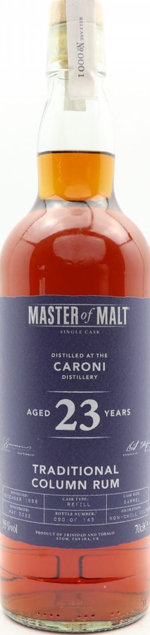 Master of Malt 1998 Caroni 23yo 55% 700ml