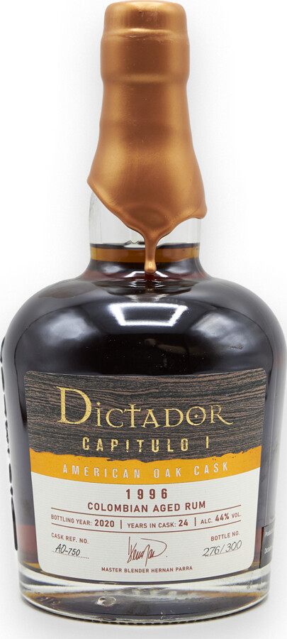 Dictador 1996 Capitulo American Oak Cask 24yo 44% 700ml