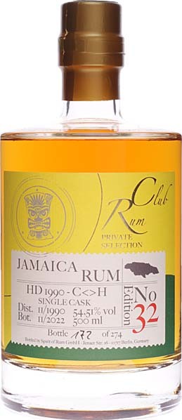 RumClub 1990 Jamaica HD C<>H Private Selection Edition no.32 54.51% 500ml