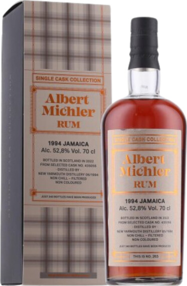 Albert Michler 1994 Jamaica Single Cask Collection 28yo 52.8% 700ml