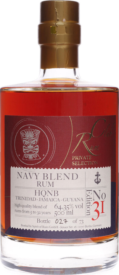 Rum Club HQNB Navy Blend Private Edition 31 64.35% 500ml