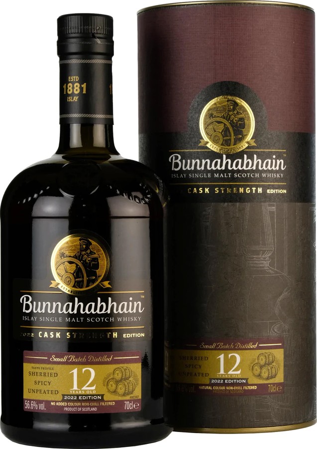 Bunnahabhain 12yo Cask Strength Edition 2022 Ex-Sherry 56.6% 700ml