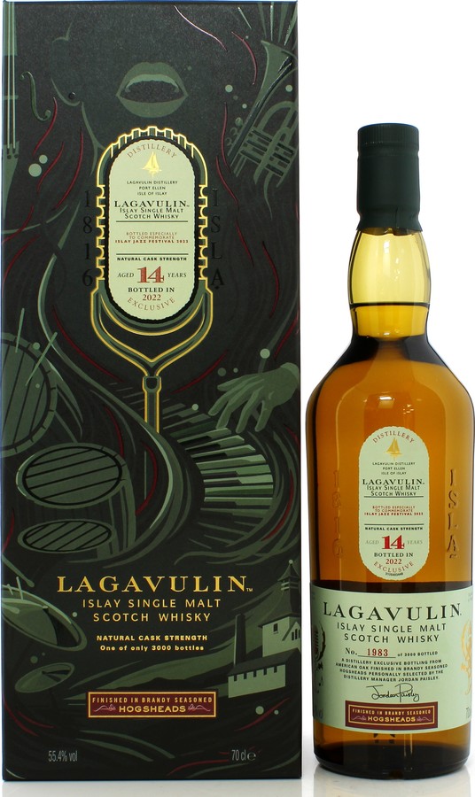 Lagavulin 14yo Islay Jazz Festival 2022 Refill American Oak Brandy Finish 55.4% 700ml