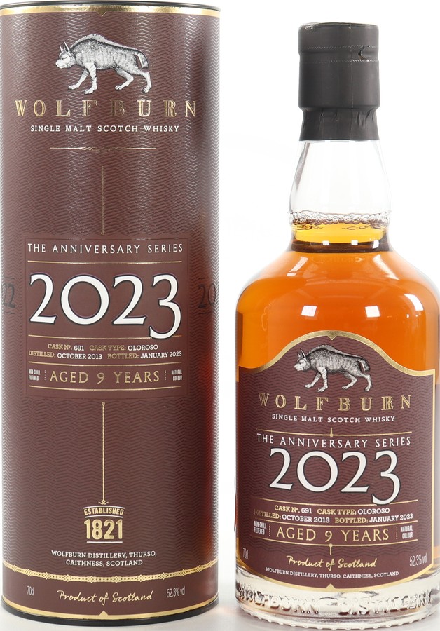 Wolfburn 2013 The Anniversary Series 2023 Oloroso sherry butt 52.3% 700ml