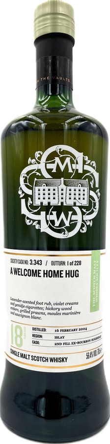 Bowmore 2004 SMWS 3.343 A welcome home hug 2nd Fill Ex-Bourbon Barrel 56.4% 700ml