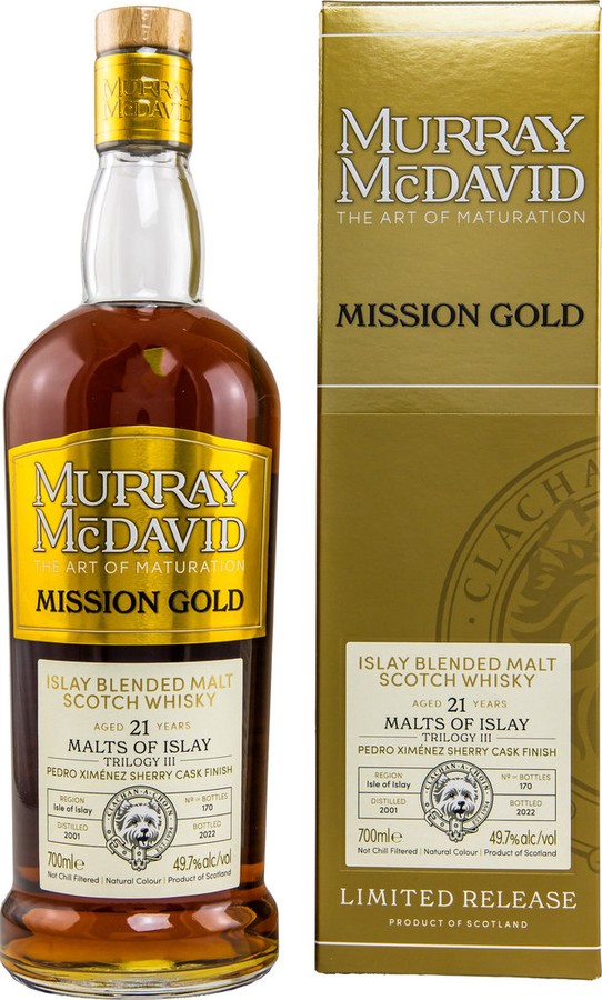 Islay Blended Malt Scotch Whisky 2001 MM Mission Gold Trilogy III Hogshead + PX Sherry Hogshead Finish 49.7% 700ml