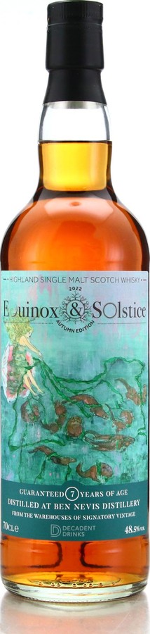 Ben Nevis 2014 DeDr Equinox & Solstice Autumn Edition 2nd fill sherry butt 48.5% 700ml