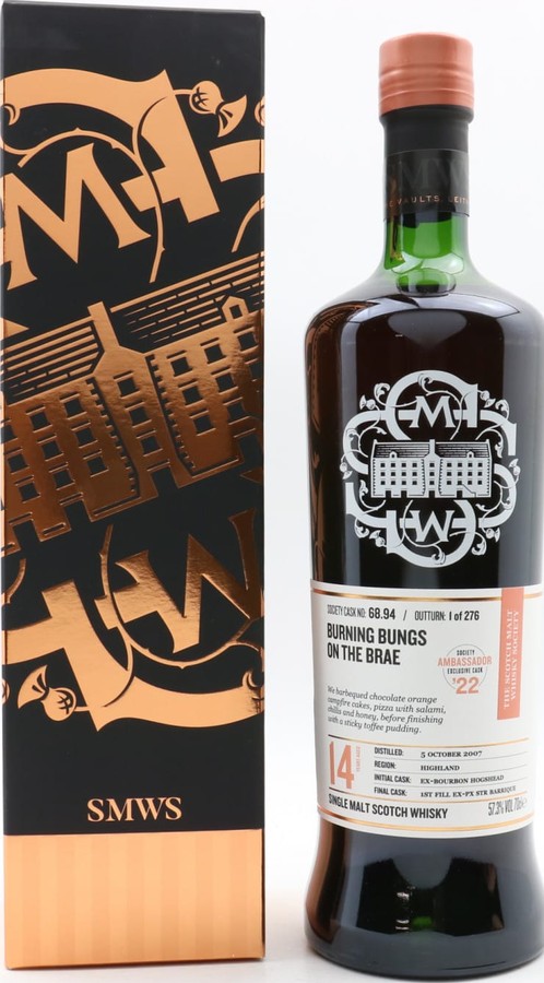 Blair Athol 2007 SMWS 68.94 Burning bungs on the brae 1st Fill STR PX Seasoned Barrique Finish 57.3% 700ml
