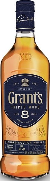 Grant's 8yo Stand Fast Triple Wood 1st Fill Bourbon 2nd Fill Am.Oak Virgin Oak 40% 700ml