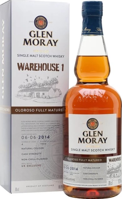 Glen Moray 2014 Warehouse 1 Oloroso Fully Matured UK Exclusive 60% 700ml