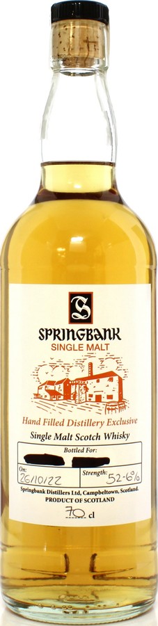 Springbank Hand Filled Distillery Exclusive 52.6% 700ml
