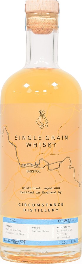 Circumstantial Single Grain Whisky 1:10:1:2:37 Ex-Bourbon 44.5% 700ml