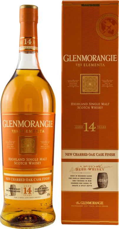 Glenmorangie 14yo The Elementa ex-Bourbon Barrels + New Charred Oak Finish Travel Retail 43% 1000ml