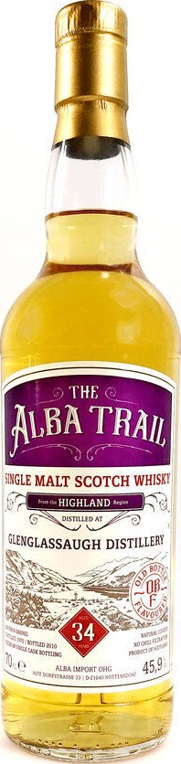 Glenglassaugh 1976 AI The Alba Trail Bourbon Barrel 45.9% 700ml