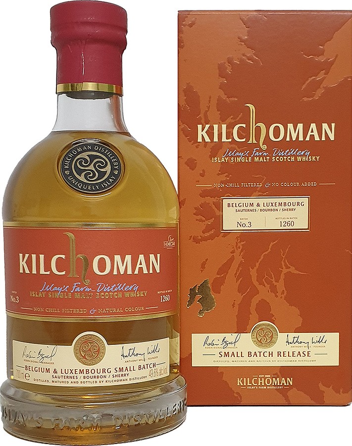 Kilchoman Small Batch Release Sauternes Bourbon 5% Sherry Belgie & Luxembourg 20% 700ml