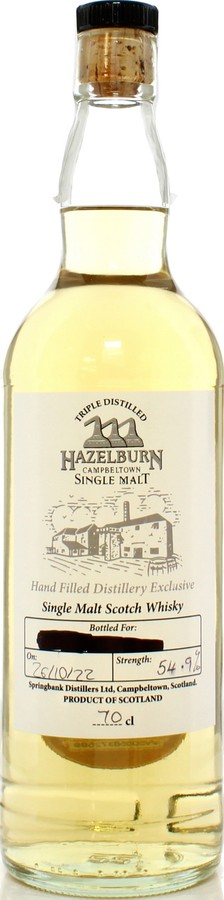 Hazelburn Hand Filled Distillery Exclusive 54.9% 700ml