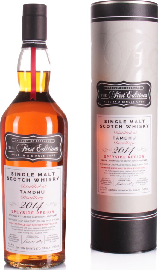 Tamdhu 2014 ED The 1st Editions Sherry Hogshead Bestwhisky Stuttgart 61.4% 700ml