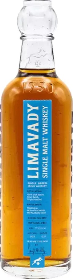 Limavady Single malt Whisky Single Barrel Irish Whisky ex-Bourbon barrels & PX Sherry Finish 46% 700ml