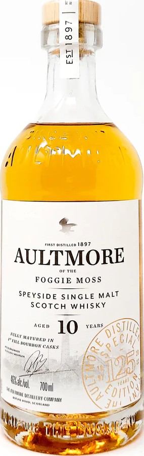 Aultmore 10yo 1st Fill Fill American Oak Bourbon 125th Anniversary of Aultmore Distillery 46% 700ml