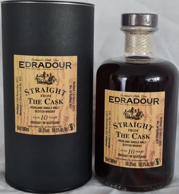 Edradour 2011 Straight From The Cask Sherry Cask Matured Sherry Butt 58.6% 500ml