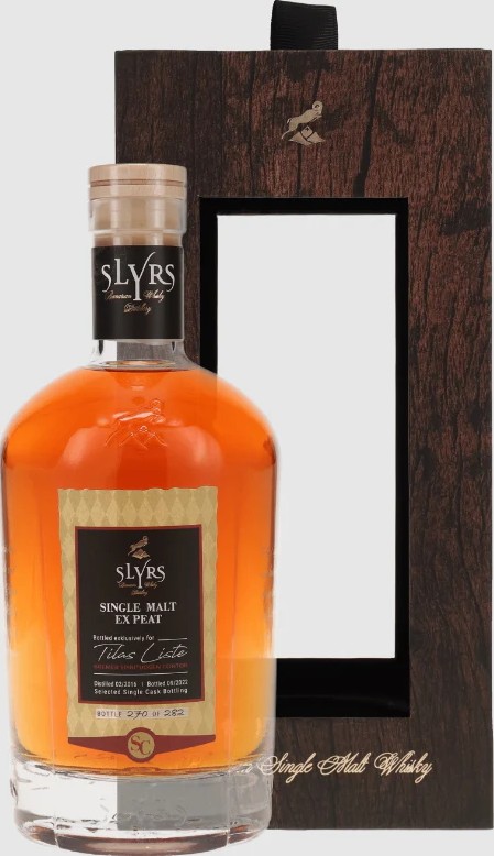 Slyrs Single Malt Ex Peat Selected Single Cask Bottling ex Peat Cask Tilas Liste Bremer Spirituosen Kontor 57.9% 700ml