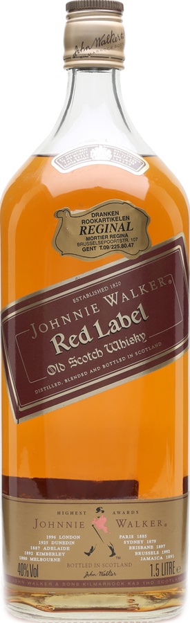 Johnnie Walker Red Label Radar Blended 40% Spirit 1500ml Whisky Scotch 