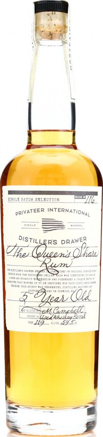 Privateer Distiller's Drawer #116 Queen's Share 5yo 59.5% 750ml