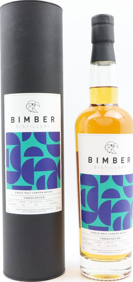 Bimber Single Malt London Whisky Canada Edition Ex-Bourbon 58.7% 700ml