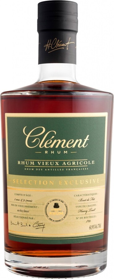 Clement 2015 Selection Exclusive Cuvee Confrerie du Rhum Brut de Fut 3yo 60.9% 700ml