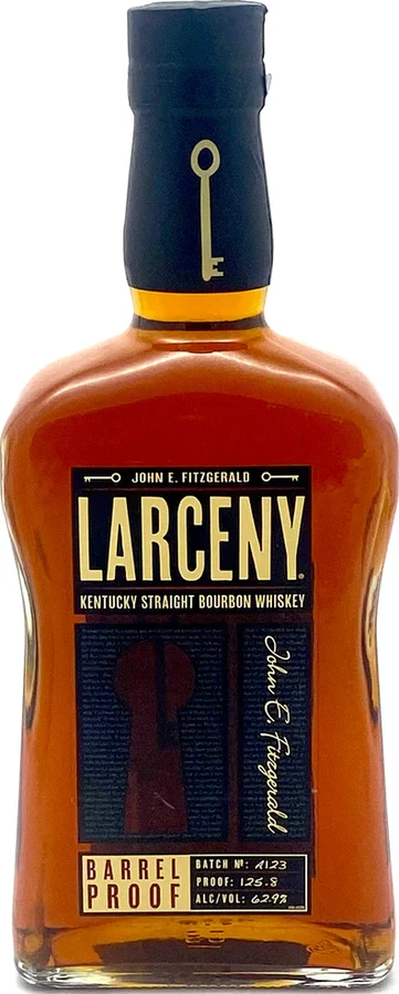 John E. Fitzgerald Larceny Barrel Proof Kentucky Straight Bourbon Whisky New charred white oak 62.9% 750ml