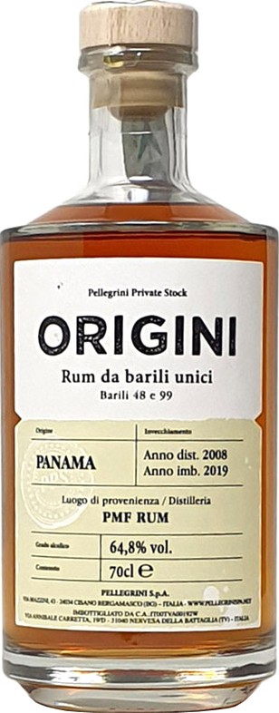 Pellegrini 2008 Origini Panama 11yo 64.8% 700ml
