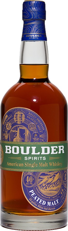 Boulder Spirits American Single Malt Whisky Peated Malt Virgin White Oak Barrels YegWhiskyNights 58.8% 750ml