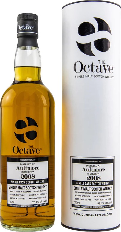 Aultmore 2008 DT The Octave Octave Cask 14yo 52.1% 700ml