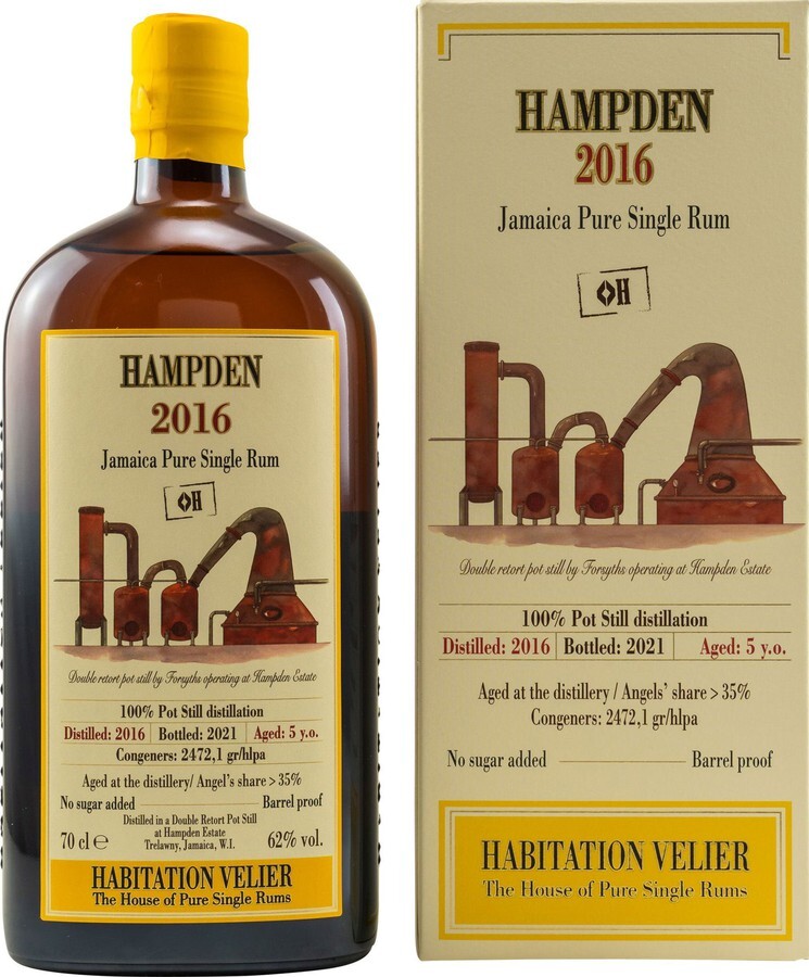 Habitation Velier 2016 Hampden <>H Jamaica 5yo 62% 700ml