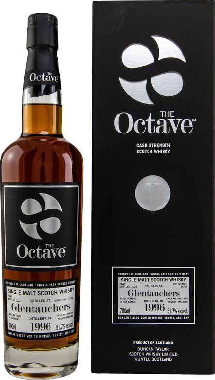 Glentauchers 1996 DT The Octave Premium Sherry Octave Finish 51.7% 700ml
