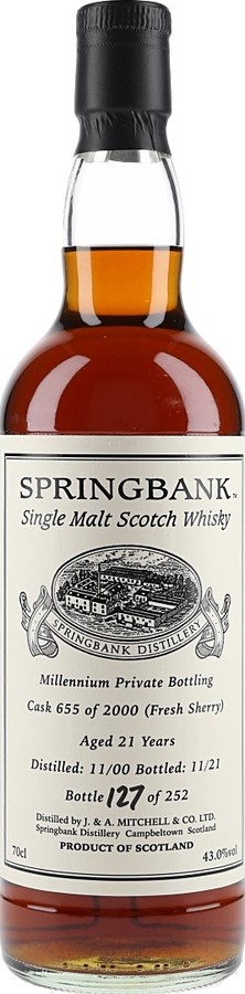 Springbank 2000 Private Bottling Fresh Sherry 43% 700ml