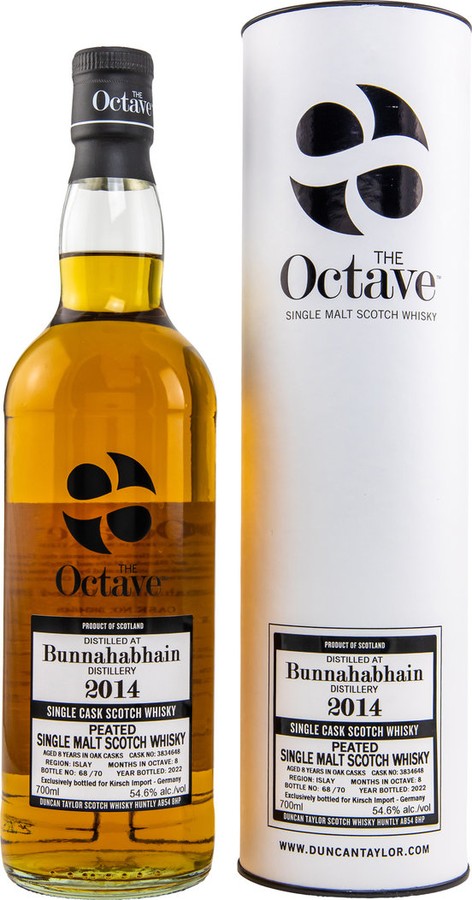 Bunnahabhain 2014 DT The Octave 8yo Oak Cask 8 months Octave Kirsch Import 54.6% 700ml