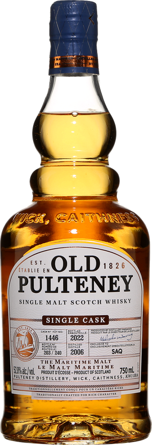 Old Pulteney 2006 Single Cask SAQ 52.8% 750ml