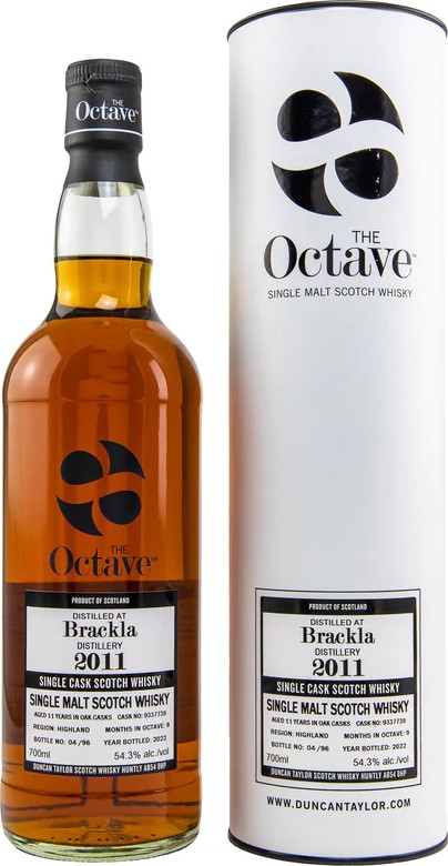 Royal Brackla 2011 DT The Octave 11yo in Oak Cask 9 months in Octave 54.3% 700ml
