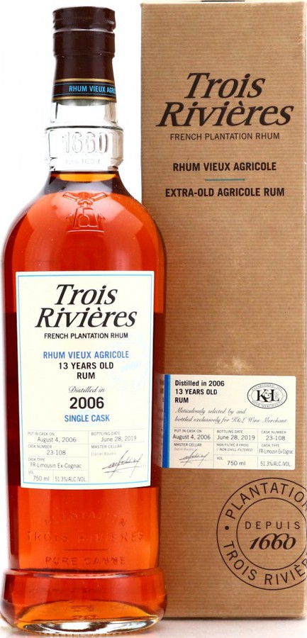 Trois Rivieres 2006 Single Cognac Cask #23-108 51.3% 750ml