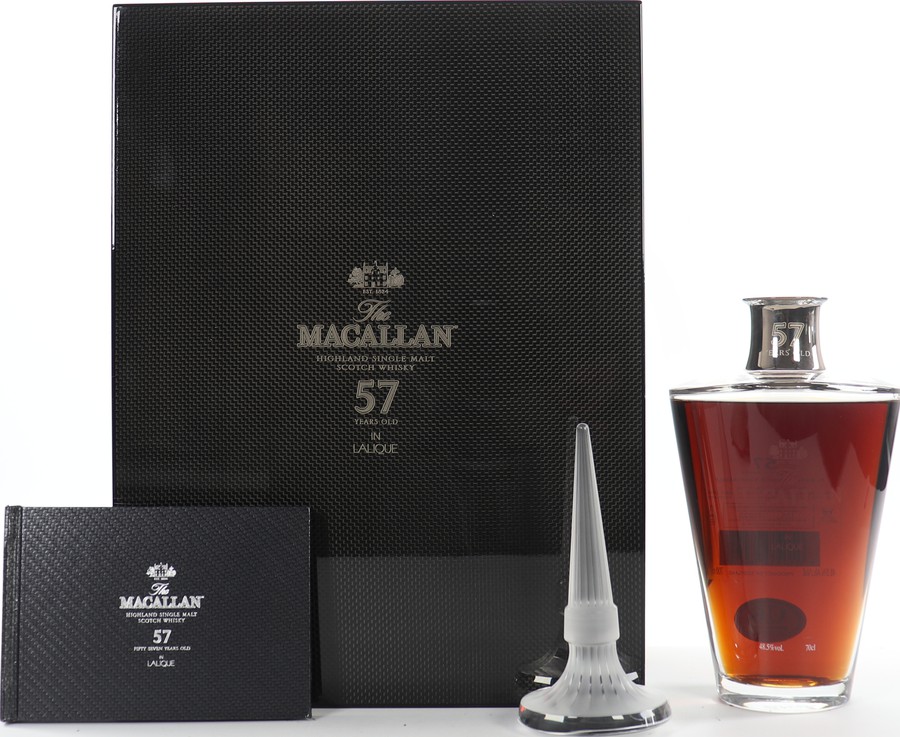 Macallan 57yo Lalique American Oak & Spanish Sherry Casks 48.5% 750ml