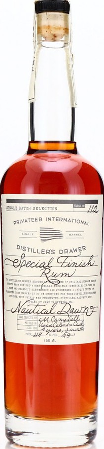 Privateer Distiller's Drawer #112 Special Finish Nautical Dawn 4yo 59% 750ml
