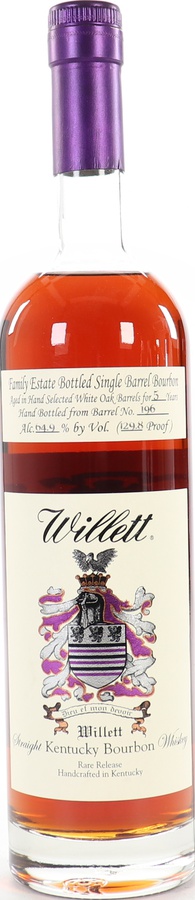 Willett 5yo Family Estate Bottled Single Barrel Bourbon White Oak Barrel 4776 K&L Wine Merchants 64.9% 750ml