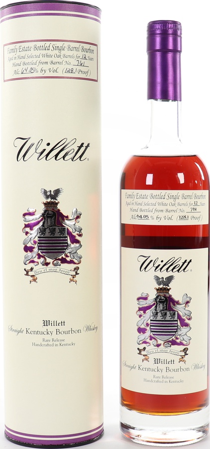 Willett 12yo Family Estate Bottled Single Barrel Bourbon New American White Oak Barrel 761 64.05% 750ml