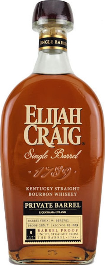 Elijah Craig Single Barrel Private Barrel Compass Wines 66.8% 750ml