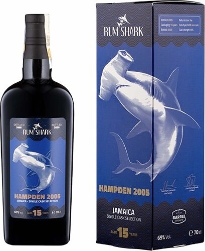 Rum Shark 2005 Hampden Jamaica Single Cask Selection 15yo 69% 700ml