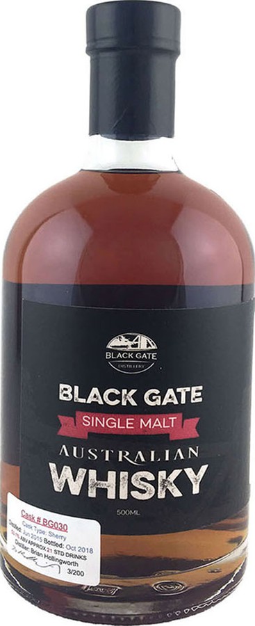 Black Gate 2015 100L Sherry Cask BG030 53.1% 500ml