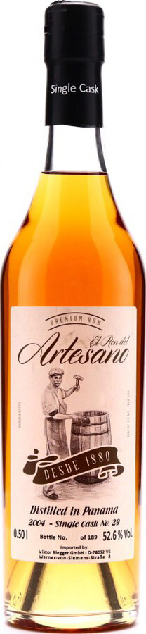 El Ron del Artesano 2004 Panama Rum 52.6% 500ml